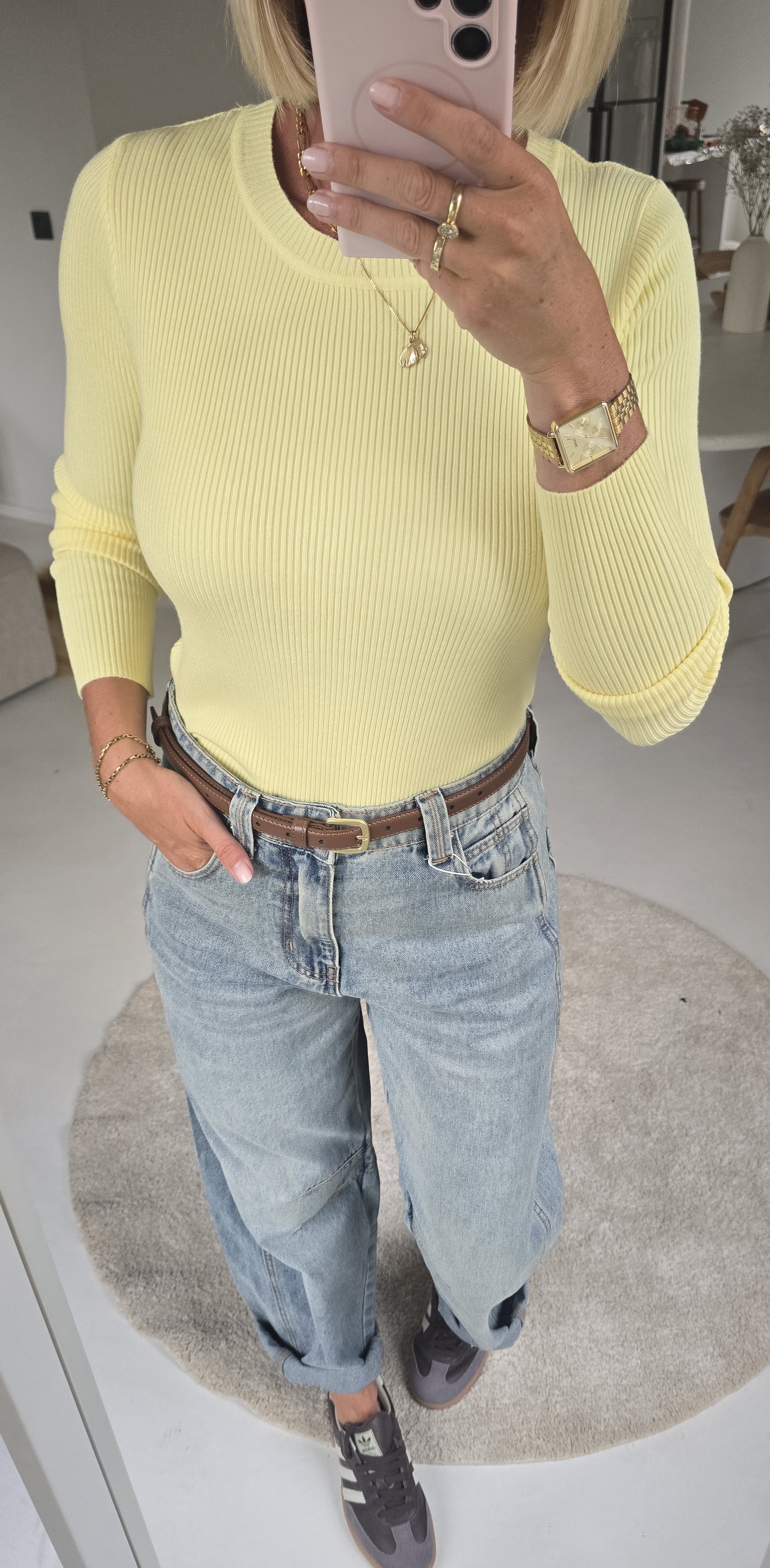 MILIA basic knit pastel yellow