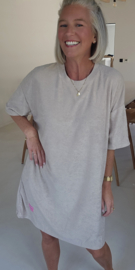 ADELINE midi terry dress beige