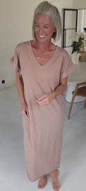 MELTE maxi T-shirt dress camel