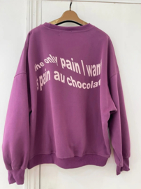 PAIN AU CHOCOLAT sweatshirt aubergine