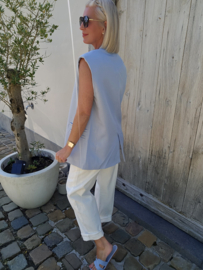CRISTY sleeveless blazer blue