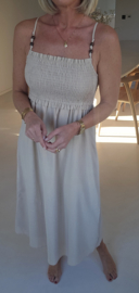 SANDRIN smock dress beige