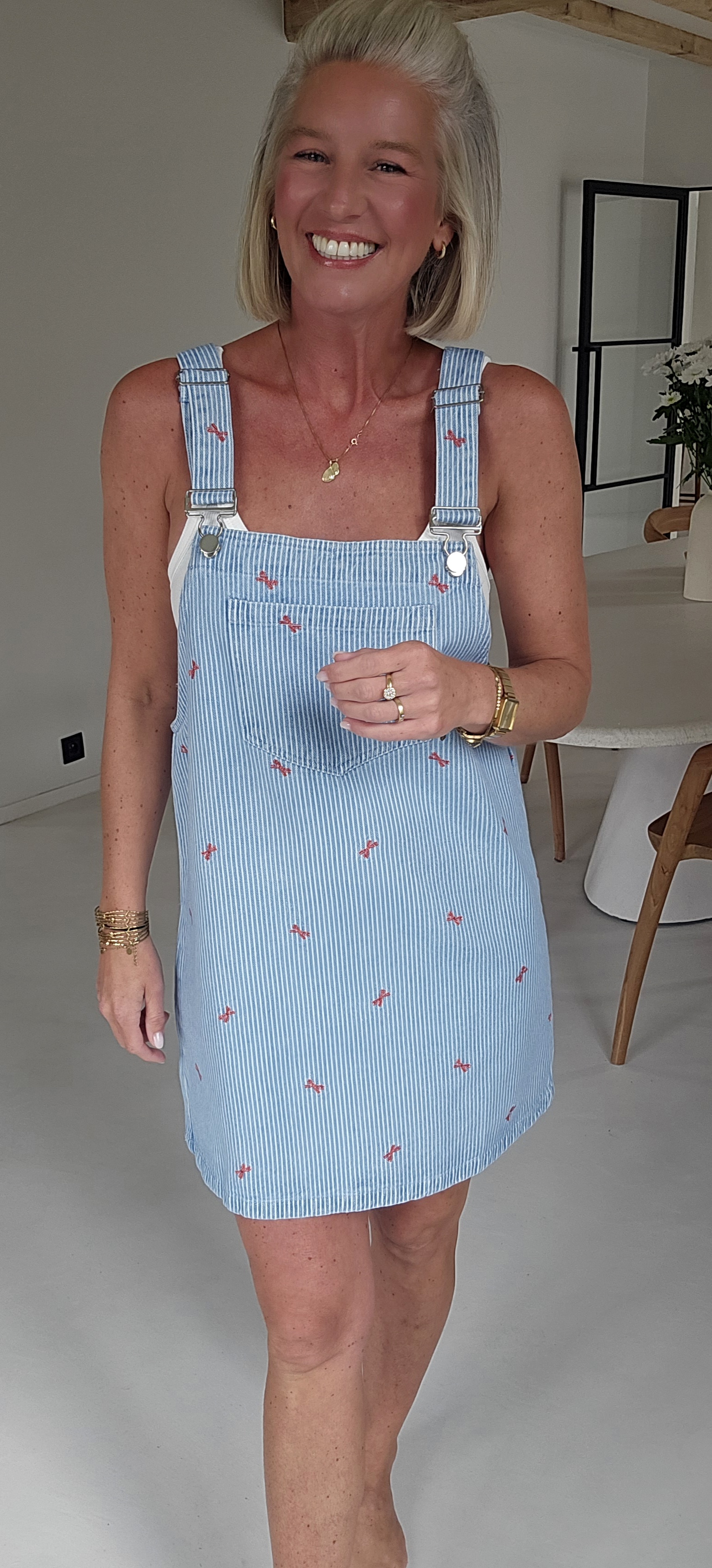 SANNI jeans dungaree dress