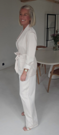 ROSIE satin suit silky cream