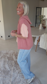 PALM BREEZE zip gilet salmon