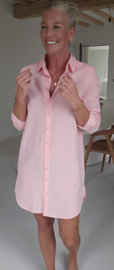 KATE cotton shirt dress pink