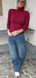 BASIC viscose turtleneck knit burgundy