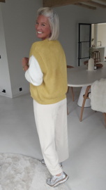 AZUR zip gilet capri mustard