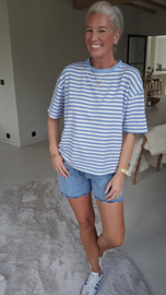 JESSE Striped T-shirt blue white