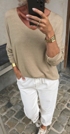 BUYorCRY summer knit soft taupe