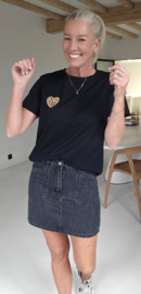 HEART leo T-shirt black