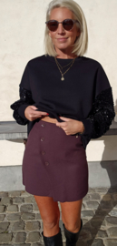 HOLLIE mini skirt burgundy