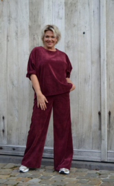 DOMI velours set burgundy