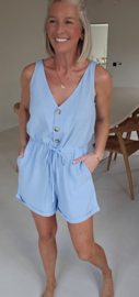 BELLICI linen playsuit soft blue