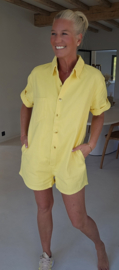 JINA jeans playsuit neon yellow