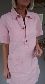 THE PERFECT JEANS dress short-sleeved pink