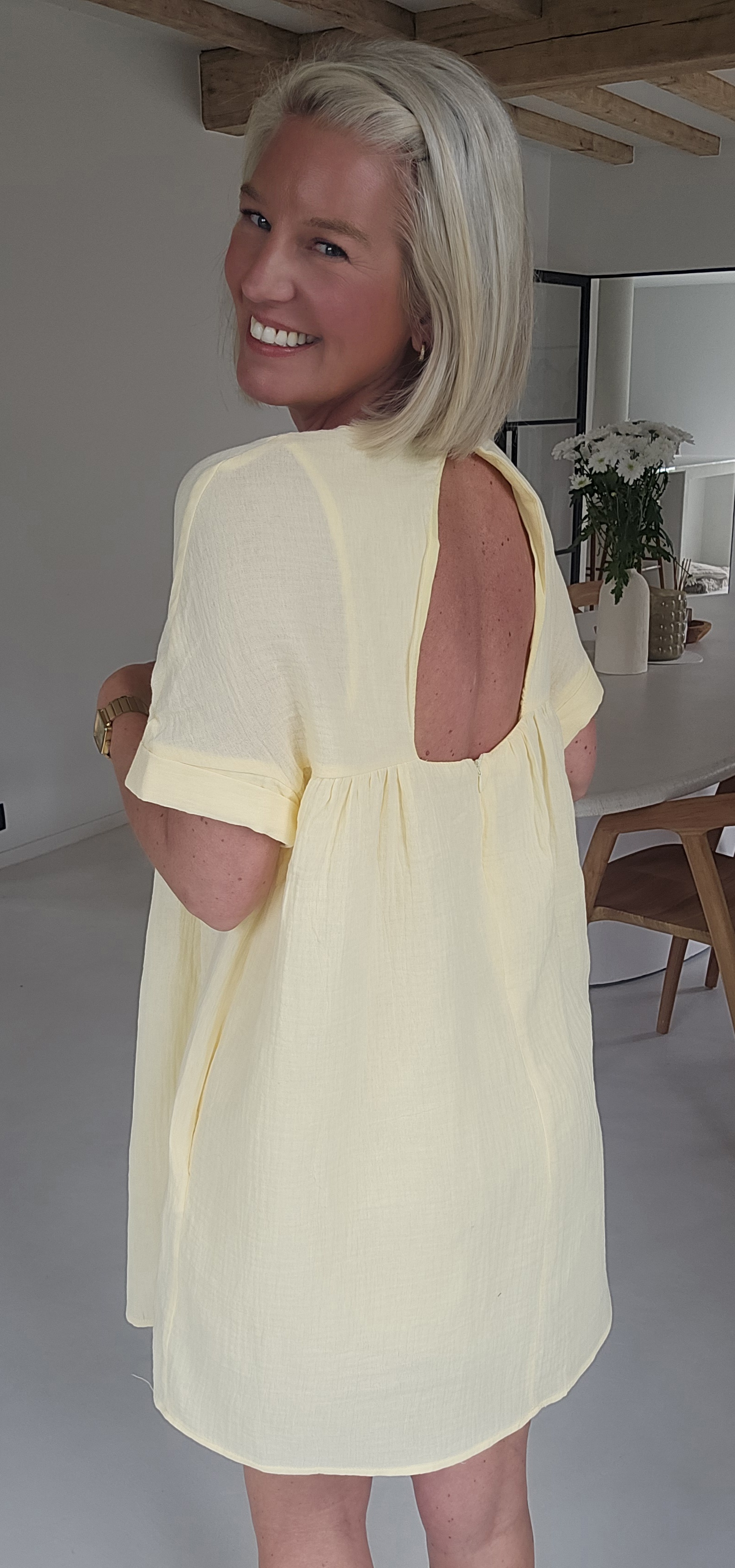 LOTJE tetra playsuit dress soft soft yellow