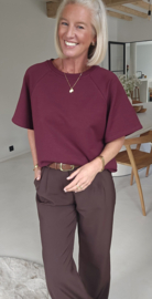 JITSE short-sleeved sweatshirt burgundy
