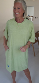 ADELINE midi terry dress lime