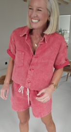KAE jeans shorts cranberry