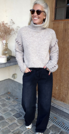 LIEZE turtleneck knit taupe