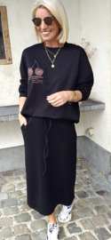 LOVELY sweatshirt skirt black