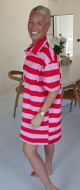 LISETTA striped polo shirt dress