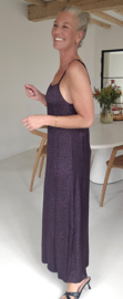 LEO maxi satin dress smoked grape