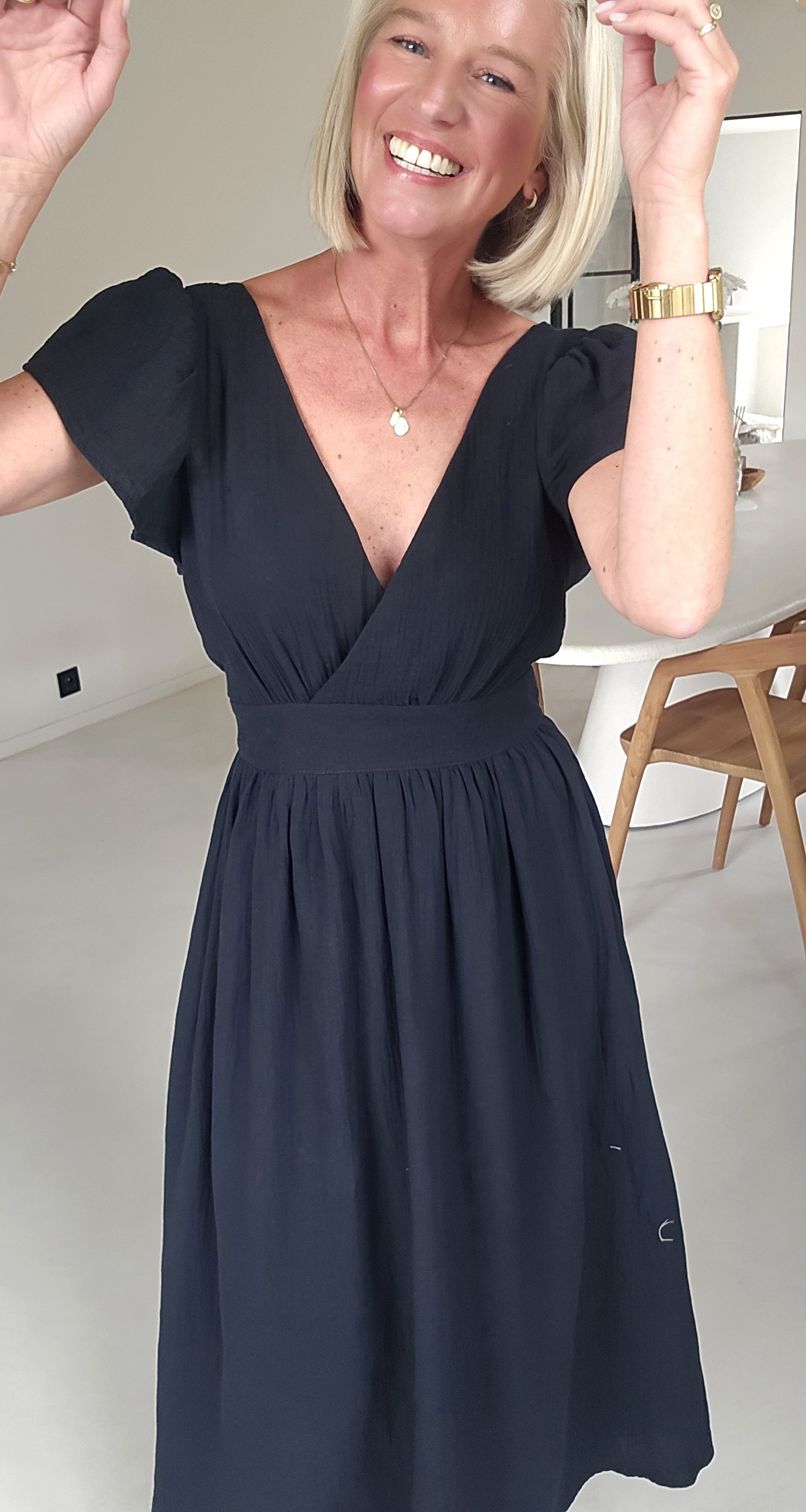 SAMANTE maxi tetra dress black
