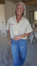 SEASIDE LOVERS short-sleeved shirt yellow