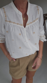 JOHANNA cotton linen blouse