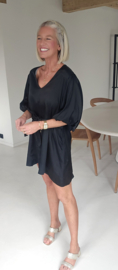 MILENA satin dress black