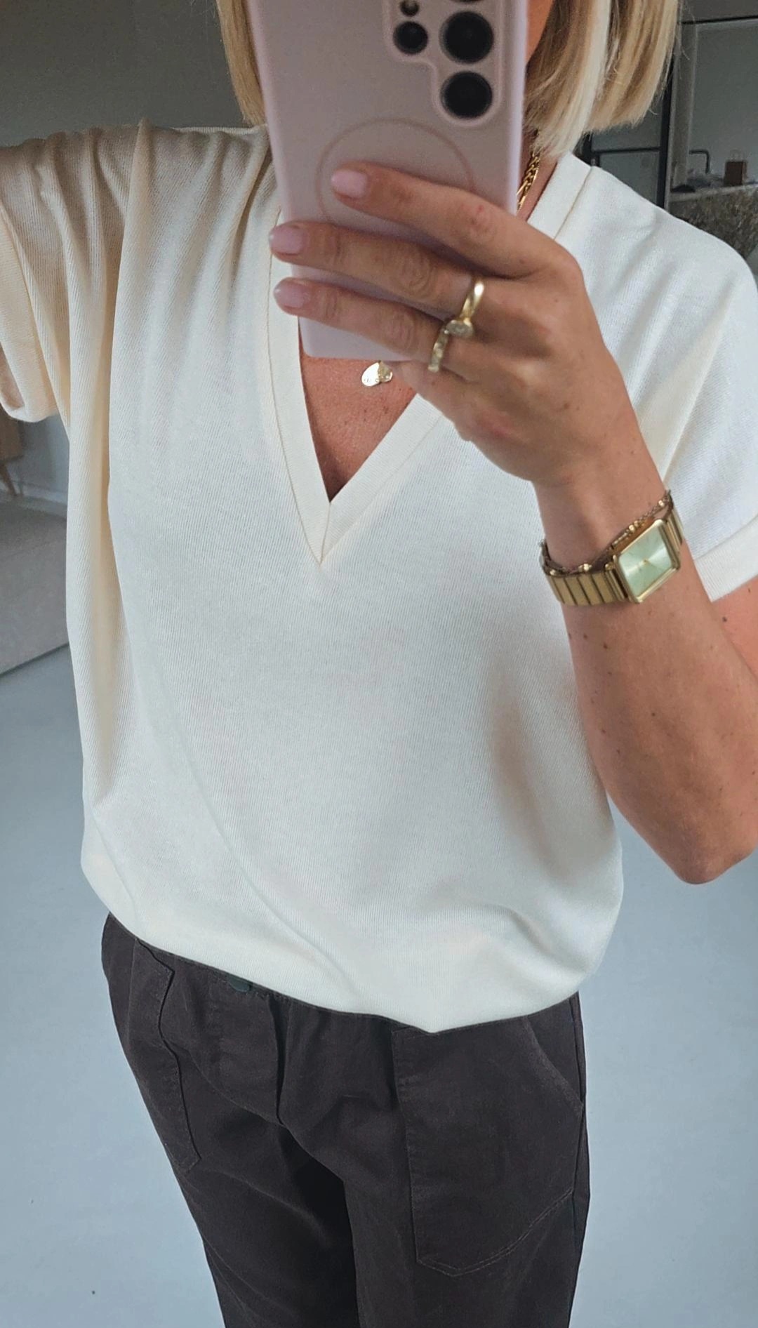 INA viscose tee cream