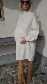 JANIE midi knit dress ecru