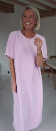 MANDIE soft velvet maxi dress pastel pink