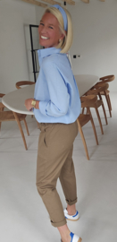 AVA basic cotton shirt fresh blue