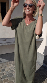 MADLINE T-shirt dress washed khaki