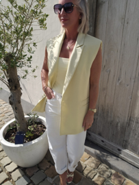 CRISTY sleeveless blazer yellow