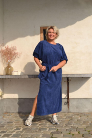 DOMI maxi velours dress navy