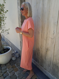 SUMMER STORY tee dress coral