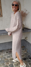 MANDINE maxi knit dress melêe taupe