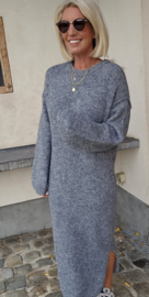 MANDINE maxi knit dress darker melêe grey