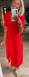 CAGLIARI maxi tetra dress red