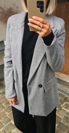 EVIE oversized chevron blazer black