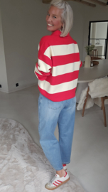 CANDY RUGBY knit red