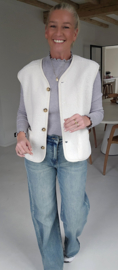 MELIA sleeveless teddy jacket ecru