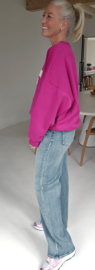 NO DRAMA PLEASE soft sweatshirt aubergine