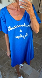 MISS BEACH T-shirt dress kobalt blue