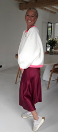 HARIETTE satin skirt burgundy