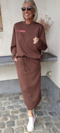 LOVELY sweatshirt skirt chocolat